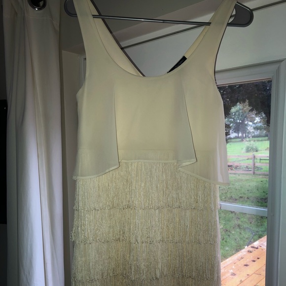 Cream American Eagle Fringe Dress - Picture 1 of 6